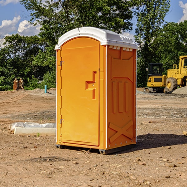 how often are the portable restrooms cleaned and serviced during a rental period in Sagamore Hills OH